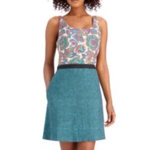 Rachel Roy Paisley Pattern Top Tie Open Back Dress 0